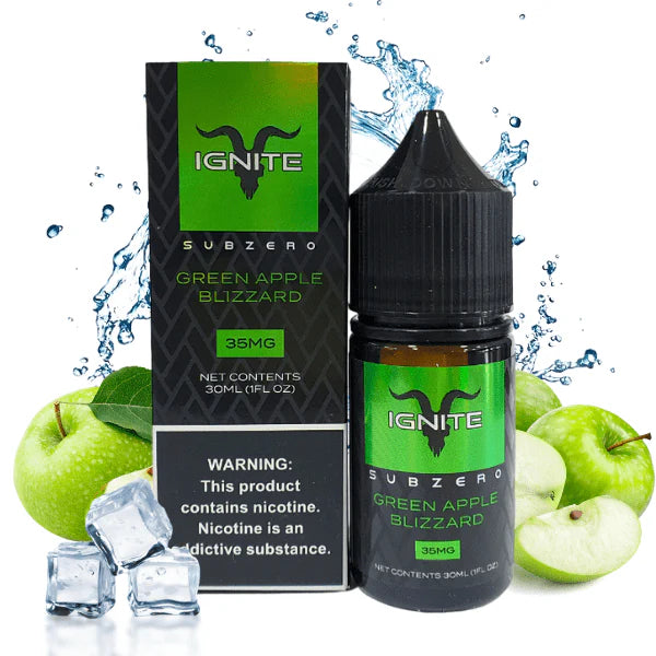 Sal Ignite Green Apple Blizzard 35mg 30ml